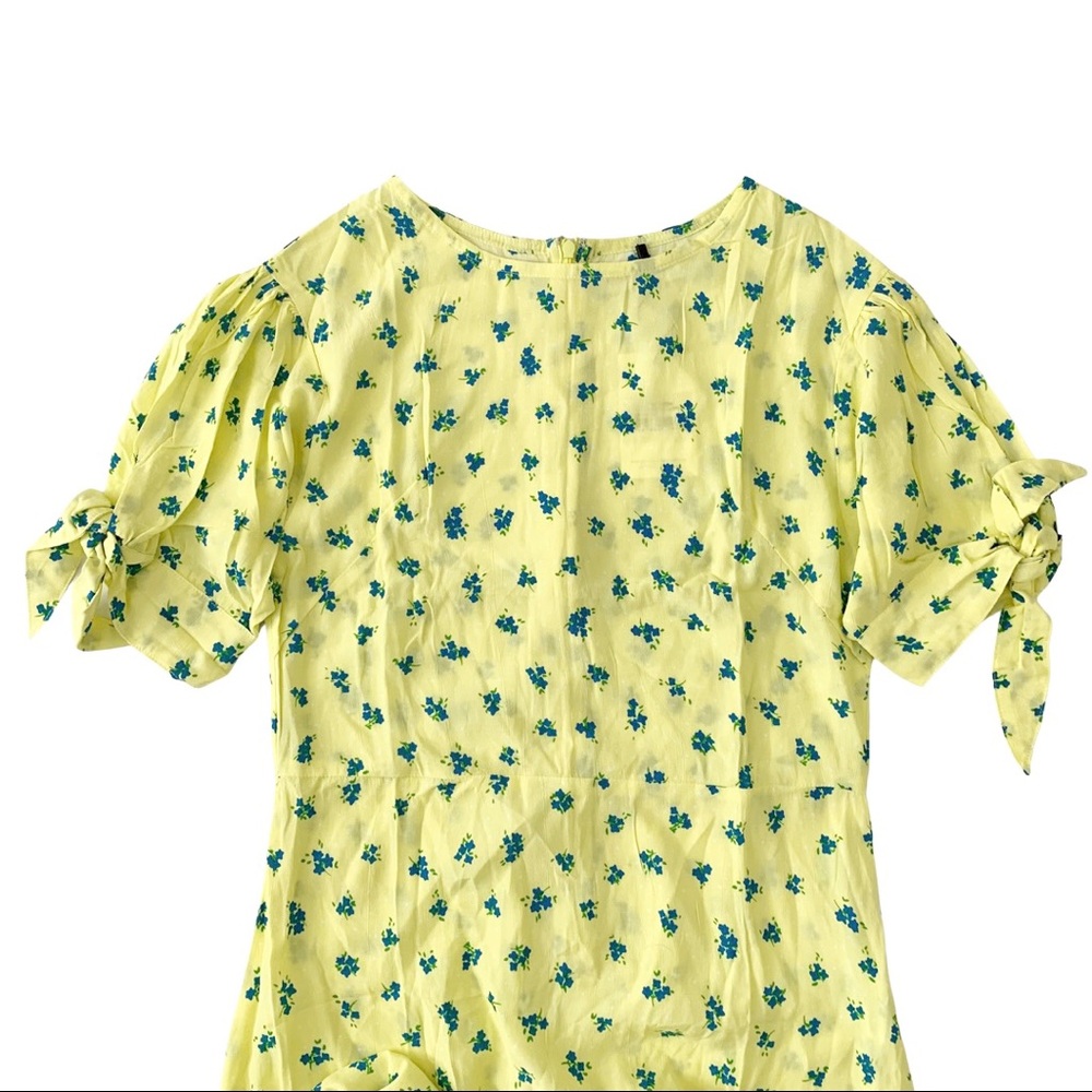 Faithfull The Brand Emilia Lemon Floral Midi Dress - Picture 11 of 16